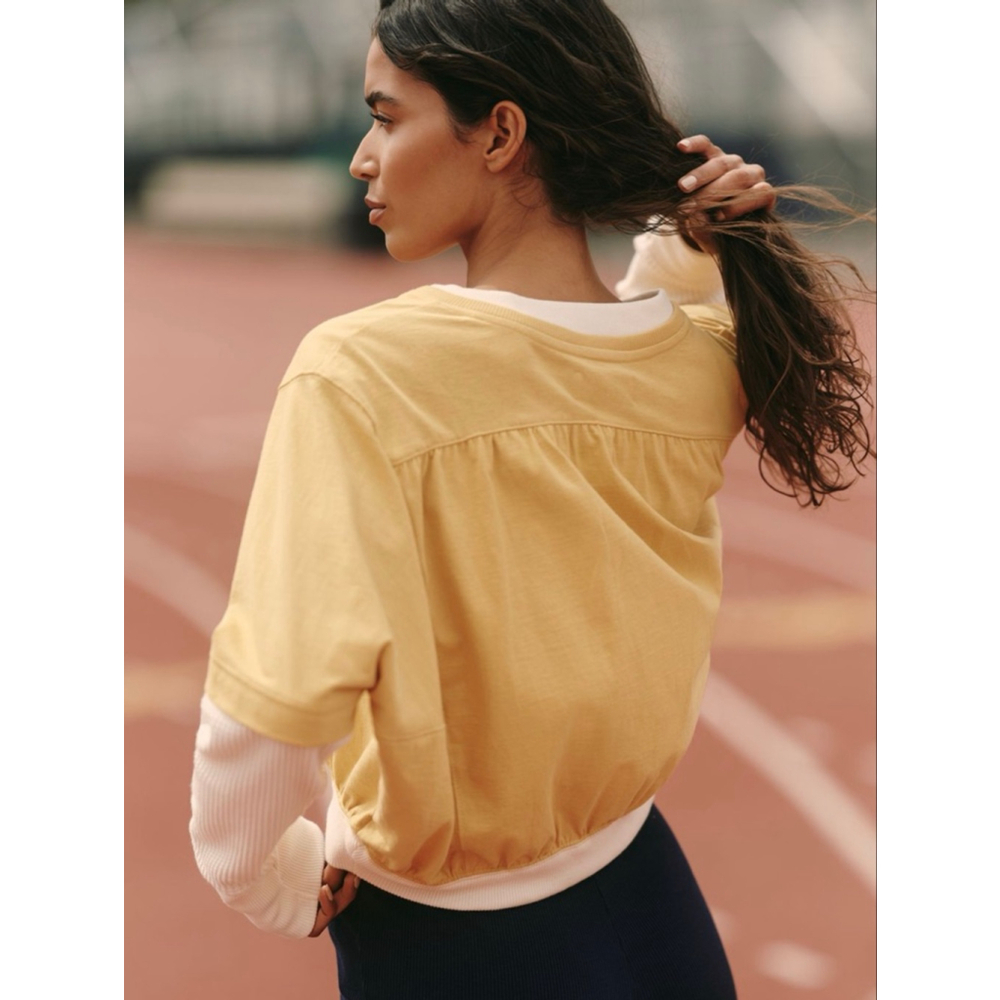 Anthropologie Daily Practice Coin Toss Crop Top size XS - Picture 2 of 9